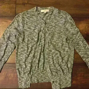 Loft size medium, black, and gray cardigan
